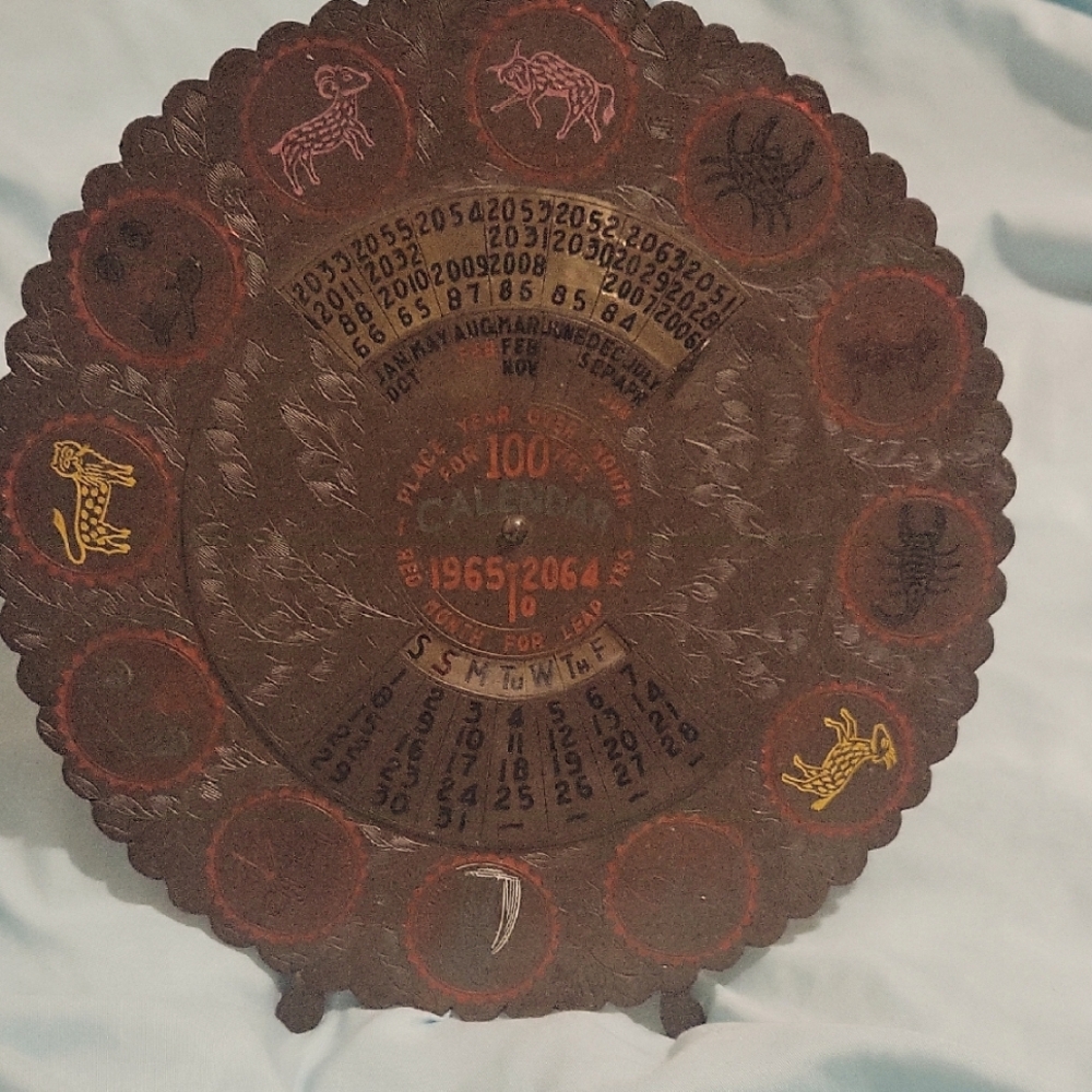 Vintage 100 Year Calendar 1965-2065
